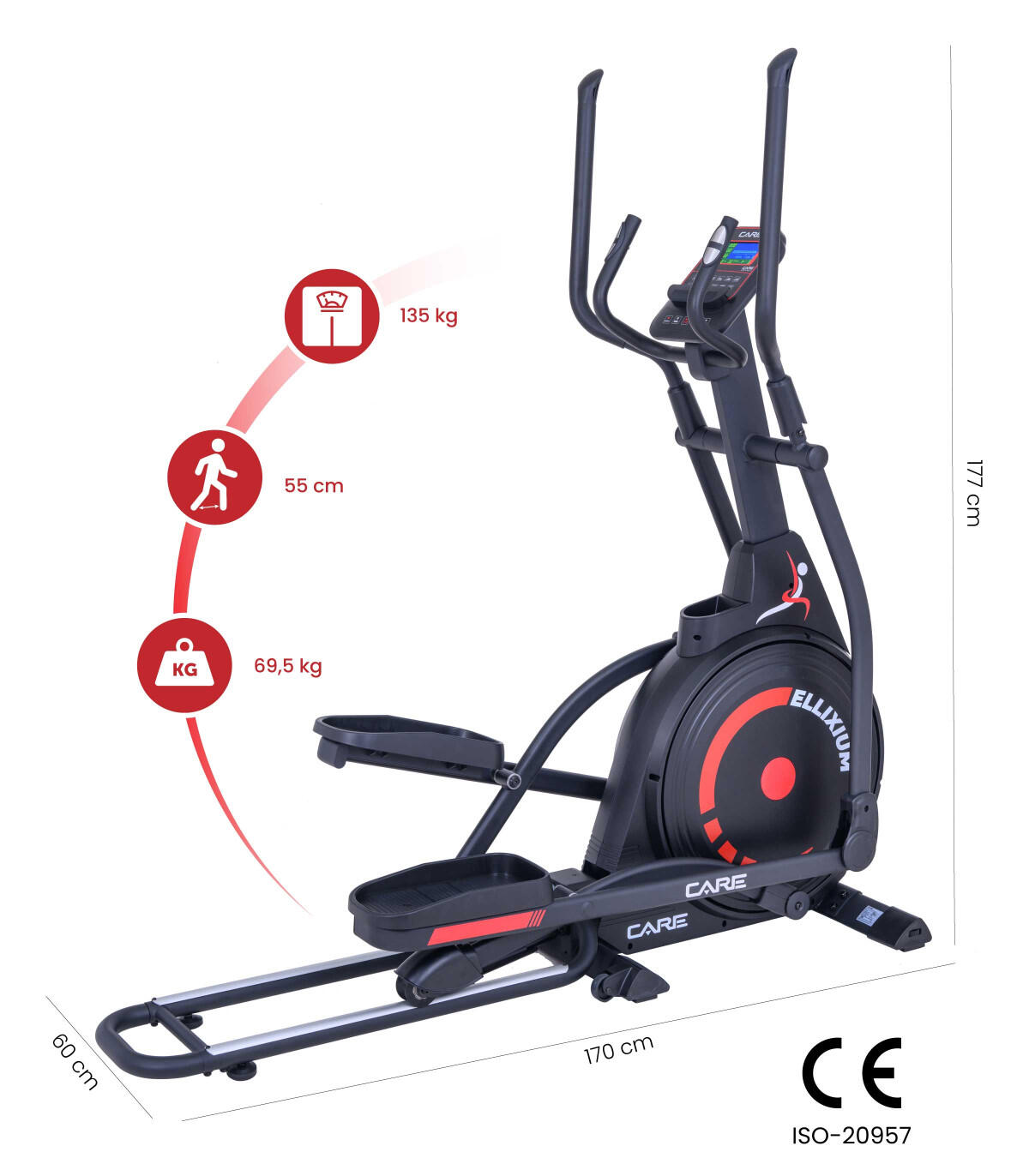 Vélo elliptique ELLIXIUM FD - CARE - pliable et connecté 2/8