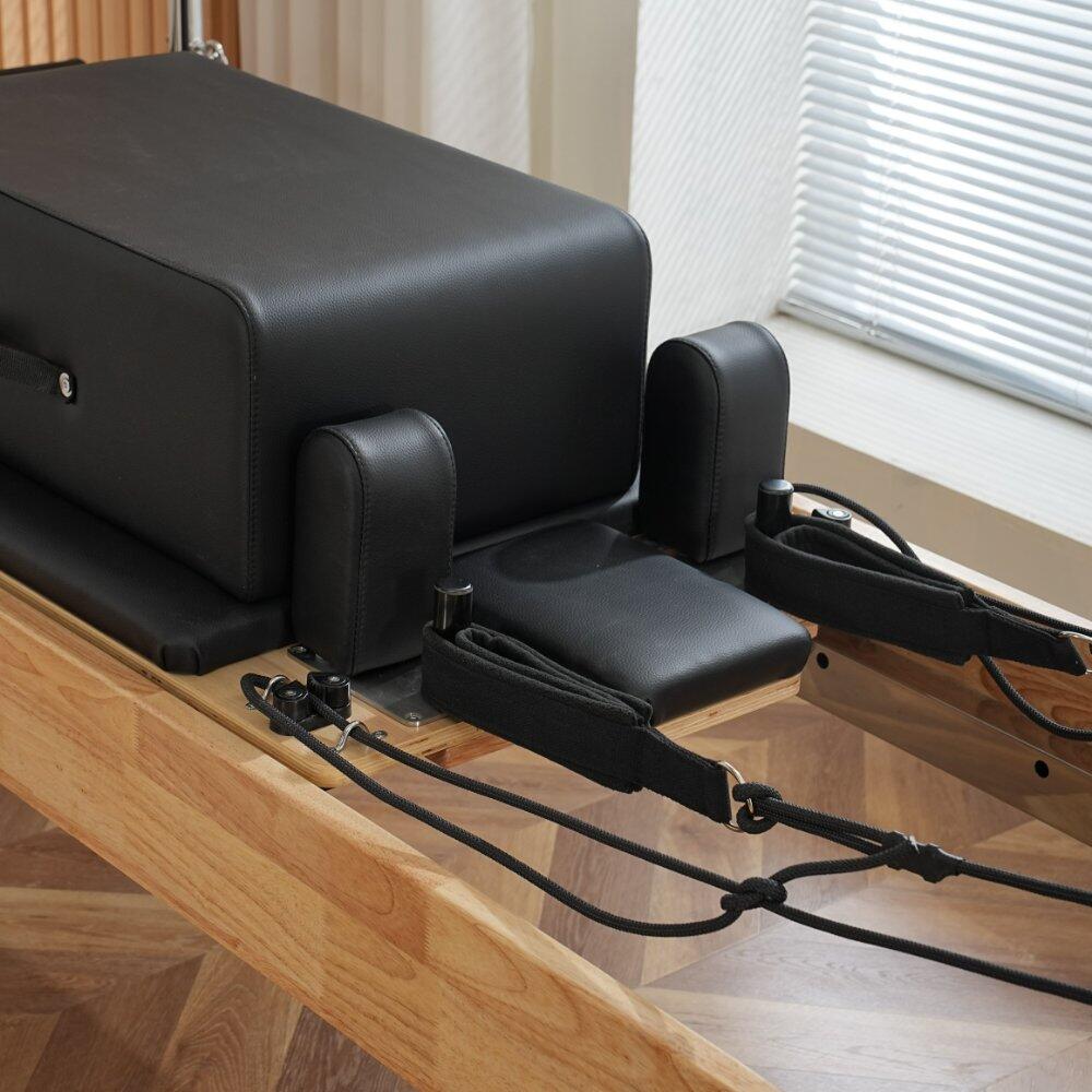 Appareil de Pilates Cadillac en bois massif noir, stable et sûr 5/7