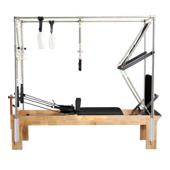 Appareil de Pilates Cadillac en bois massif noir, stable et sûr