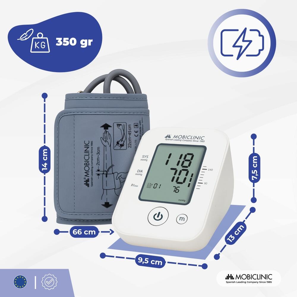 Medidor de tensão arterial digital com memória automática Tensiómetro Braçadeira 2/7