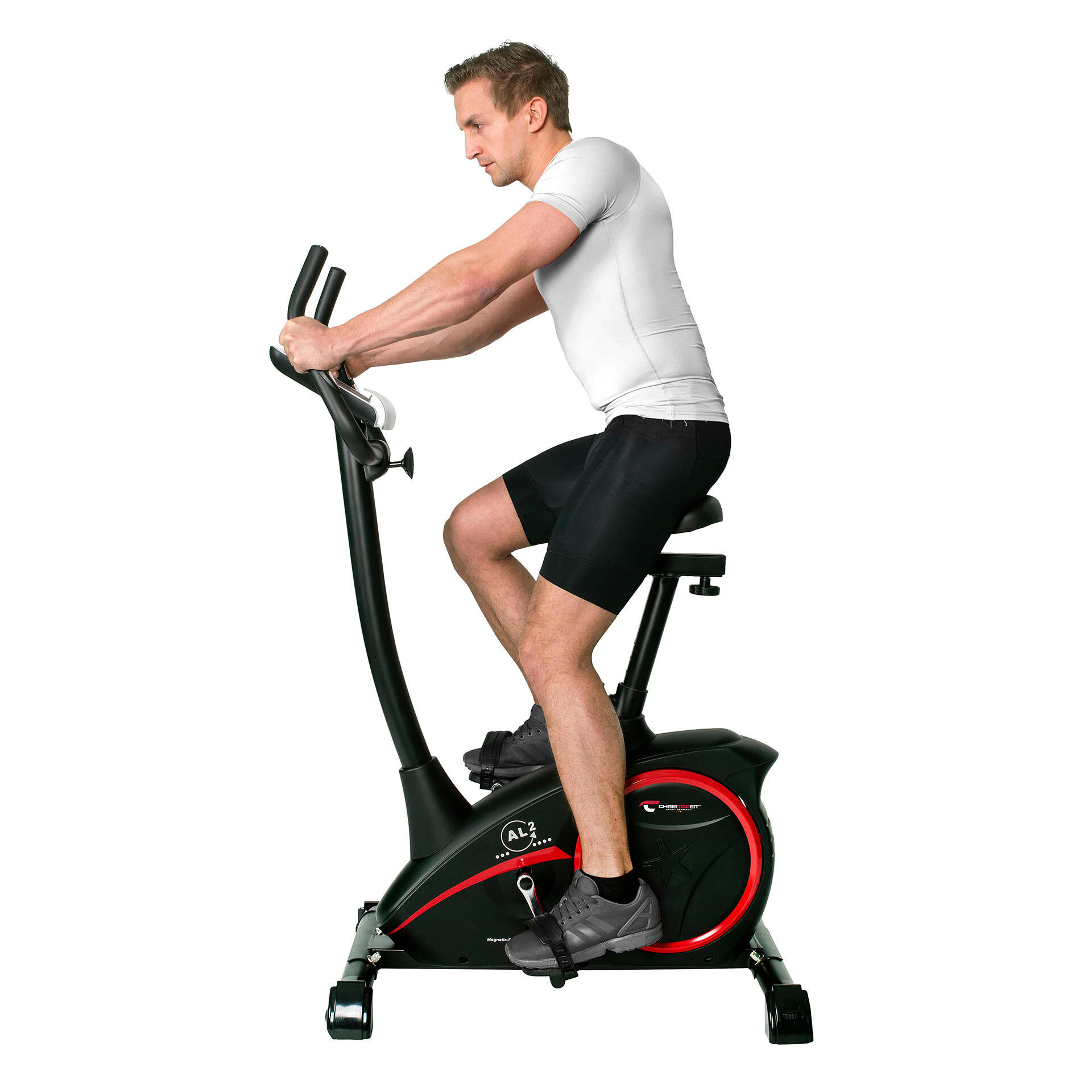 Heimtrainer - 9kg Magnet-Bremse - 150kg - inkl. Gurt - AL 2S Digital 2/9