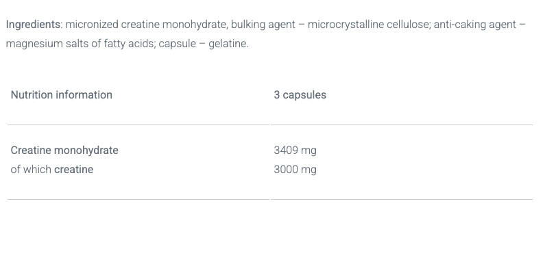 Kreatine - Creatine 1000 Mega (180 Caps) 3/4
