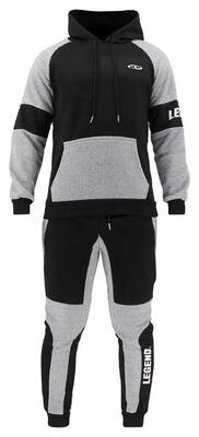 Joggingpak heren/dames zwart legend fitness en hardlopen