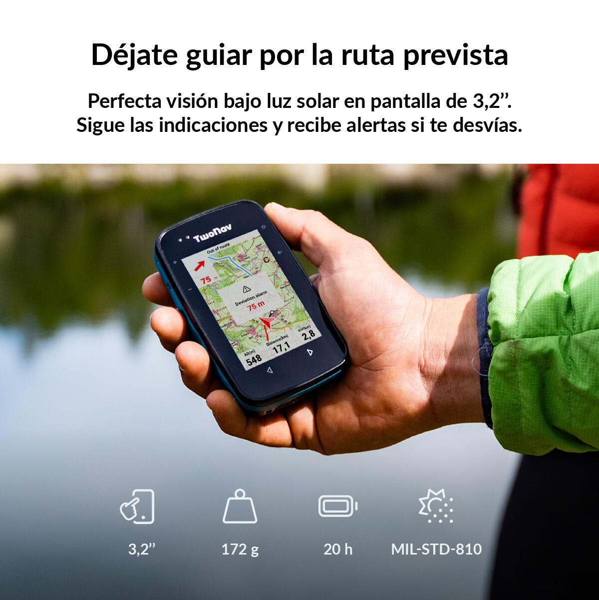 GPS Cross Plus (64 GB) + Mapa España IGN Topo 1:25000 TwoNav 5/7