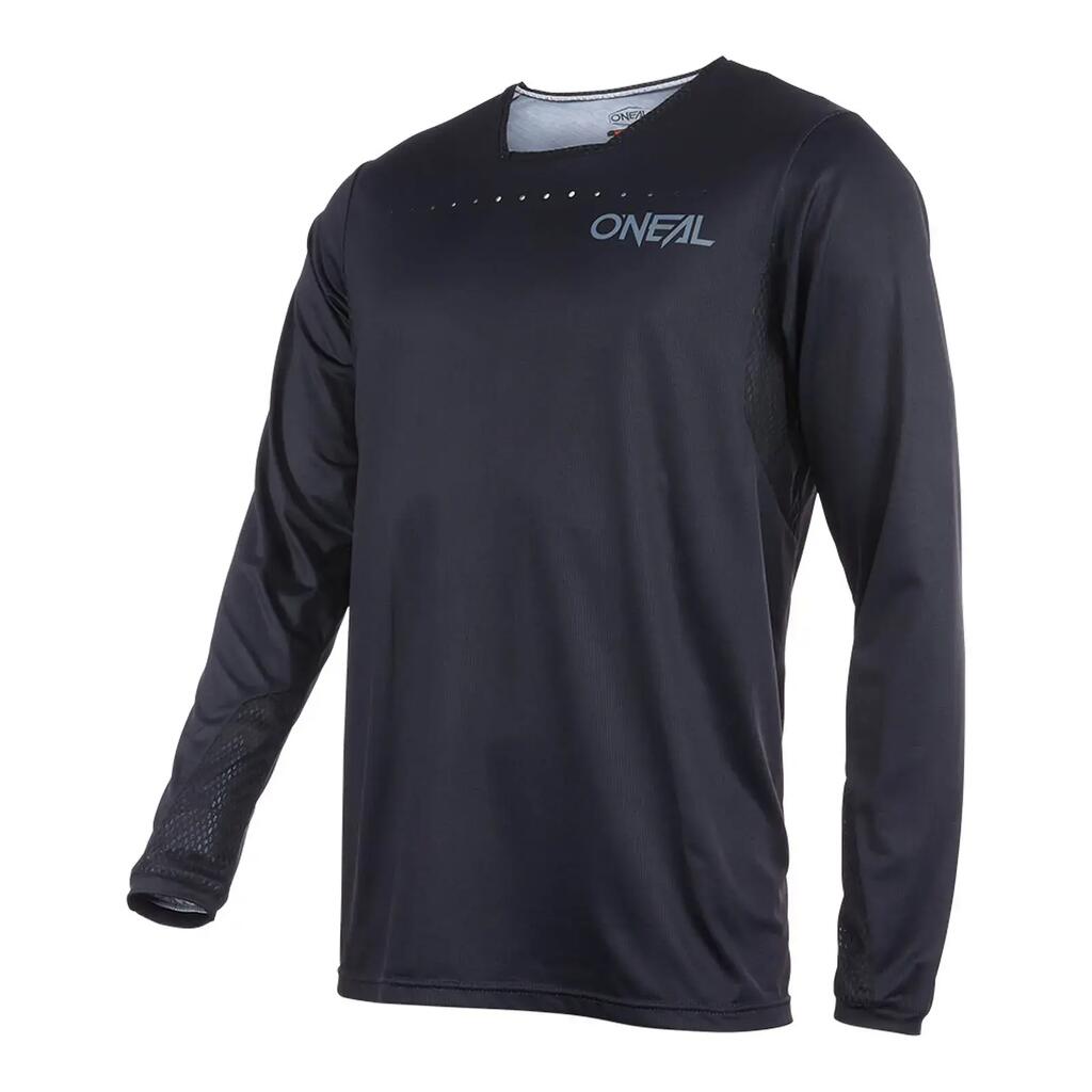 MTB cycling jersey ELEMENT FR PLAIN, black