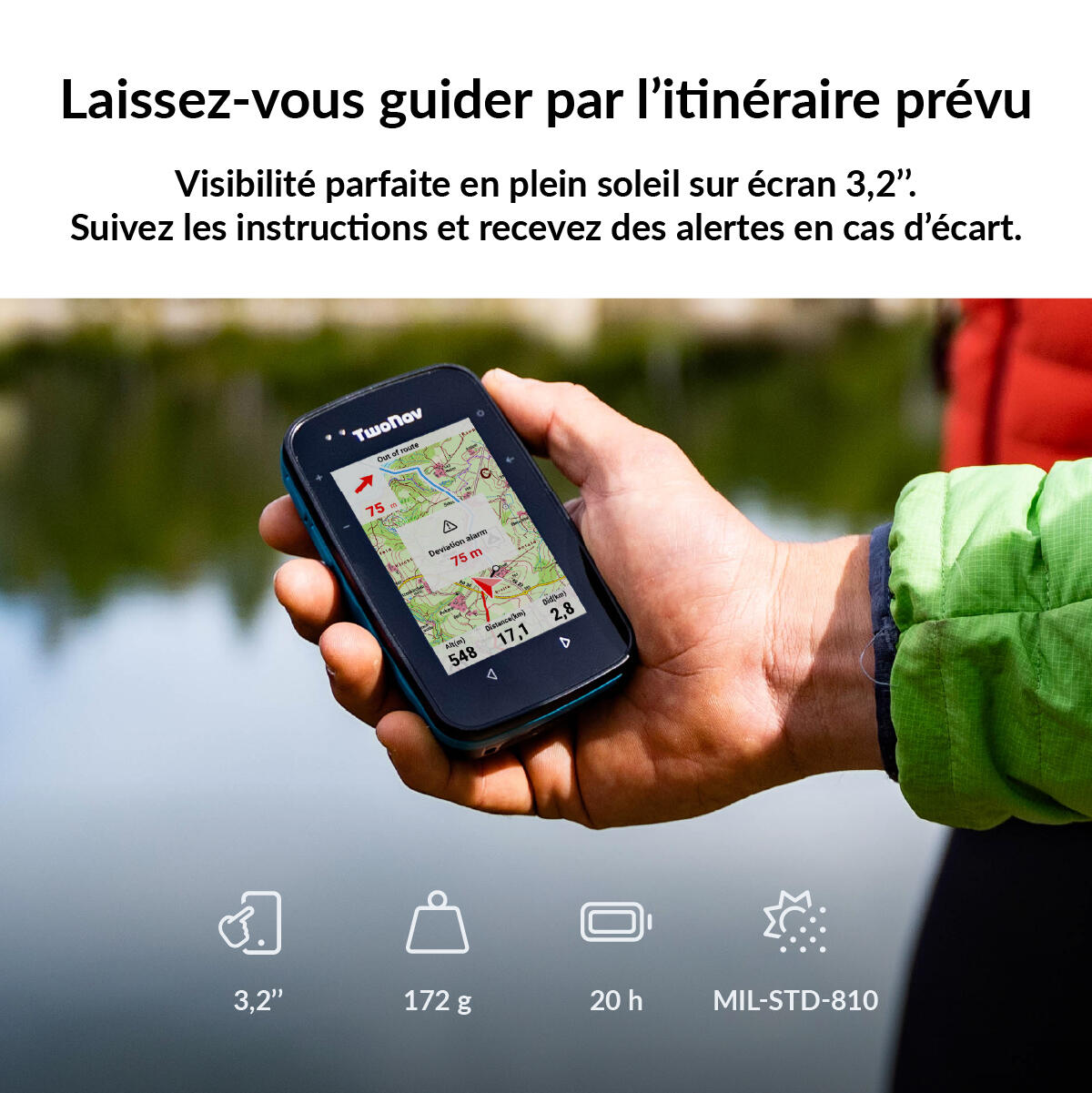 GPS Cross Plus (64 Go) + Carte France IGN Top25 TwoNav 5/7