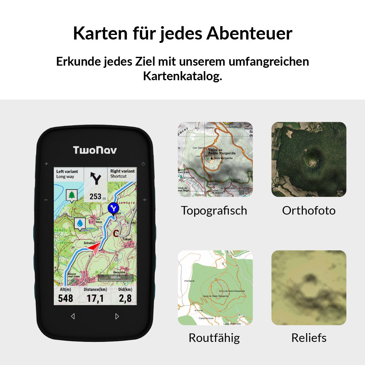 GPS Cross Plus (64 GB) + Karte Deutschland BKG Topo 1:25000 TwoNav 3/7