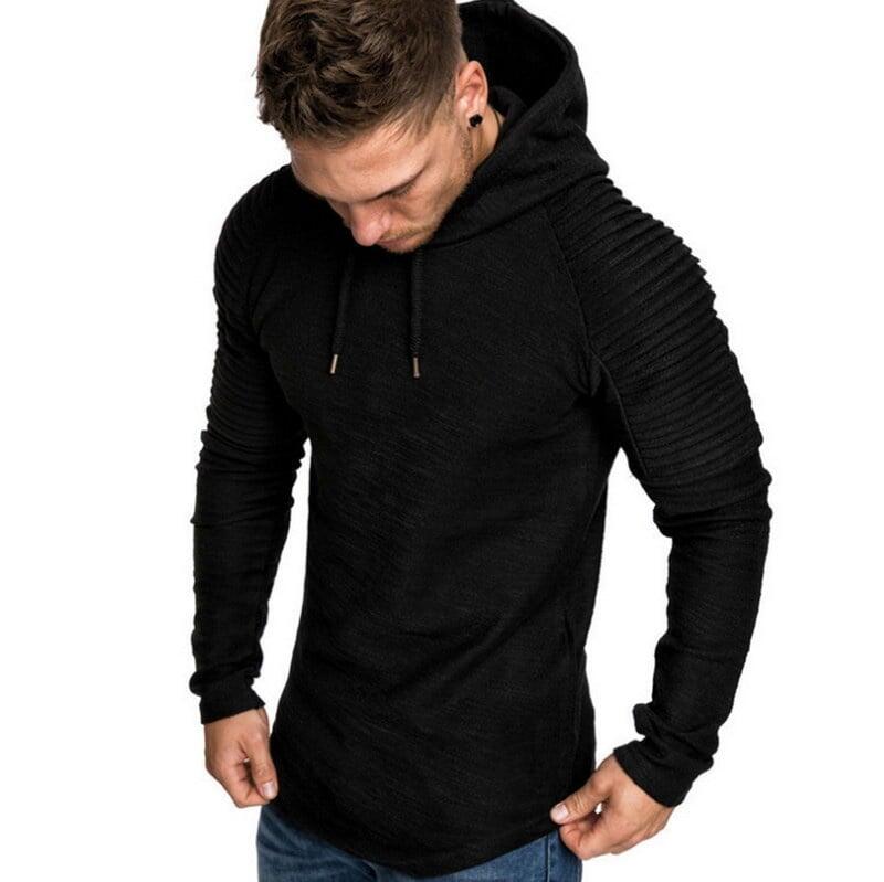 Hoodie Rib Sleeve Black Fitness en Hardlopen 2/5