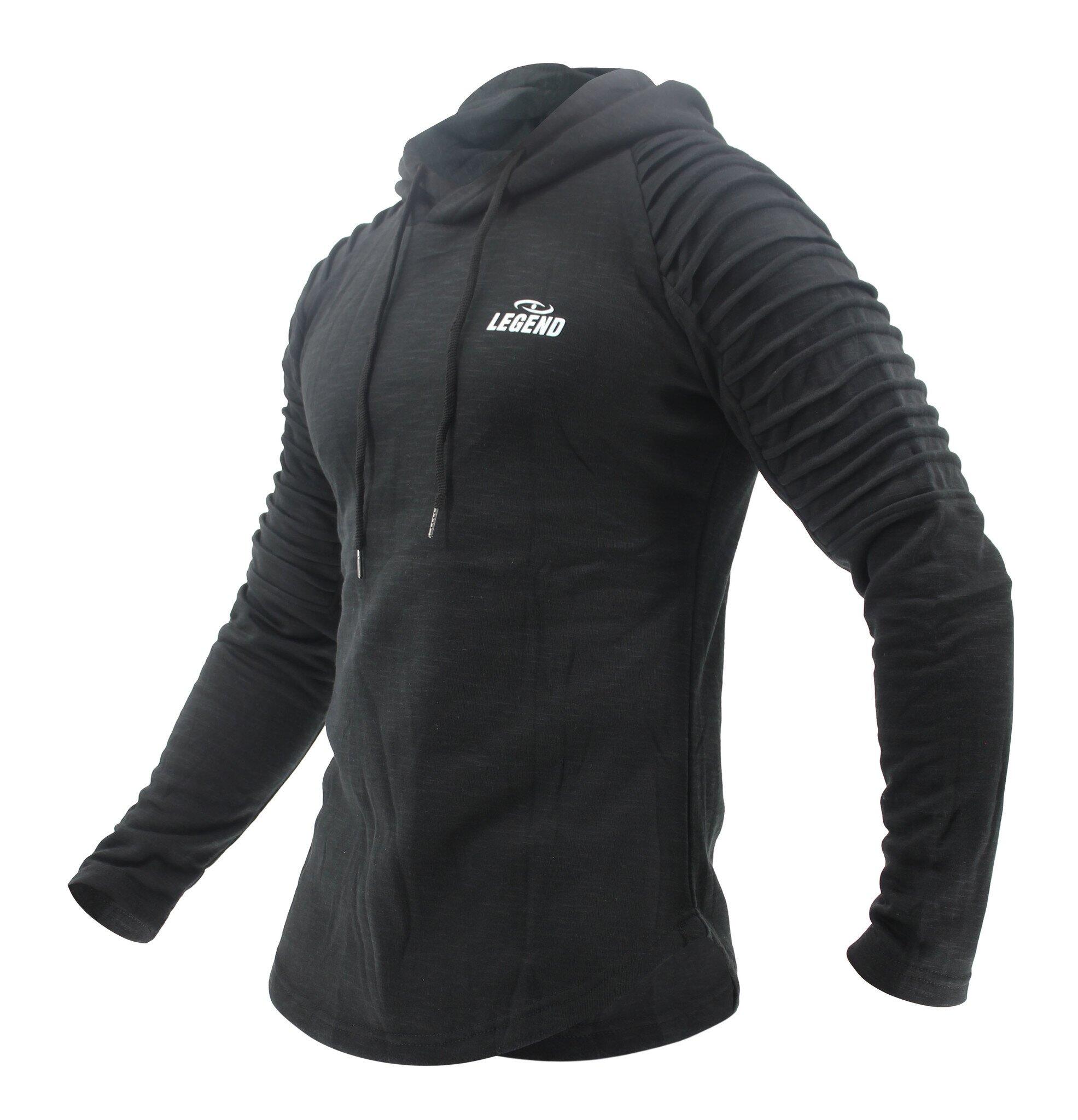Hoodie Rib Sleeve Black Fitness en Hardlopen 4/5