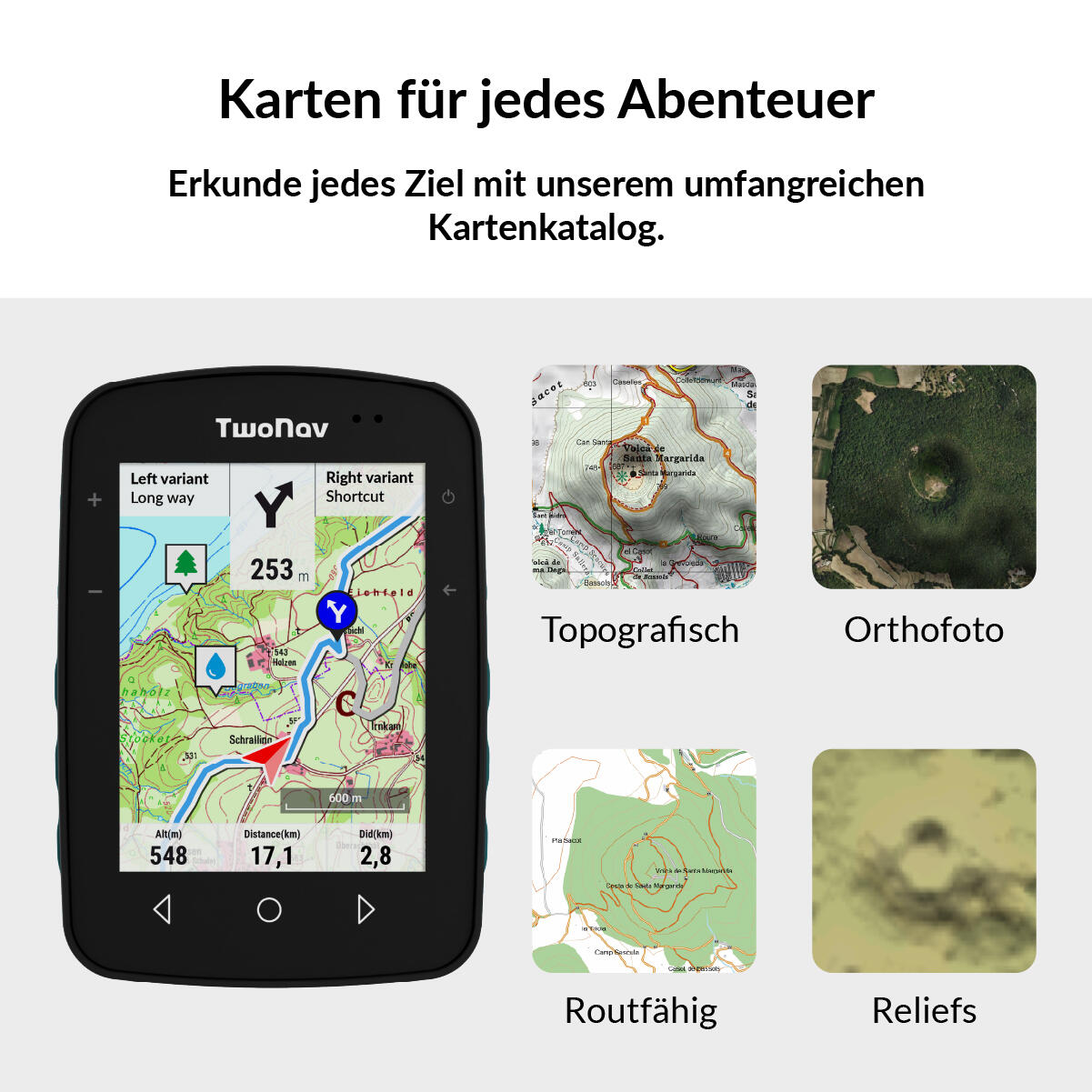 GPS Terra (64 GB) + Karte Deutschland BKG Topo 1:25000 TwoNav 3/7
