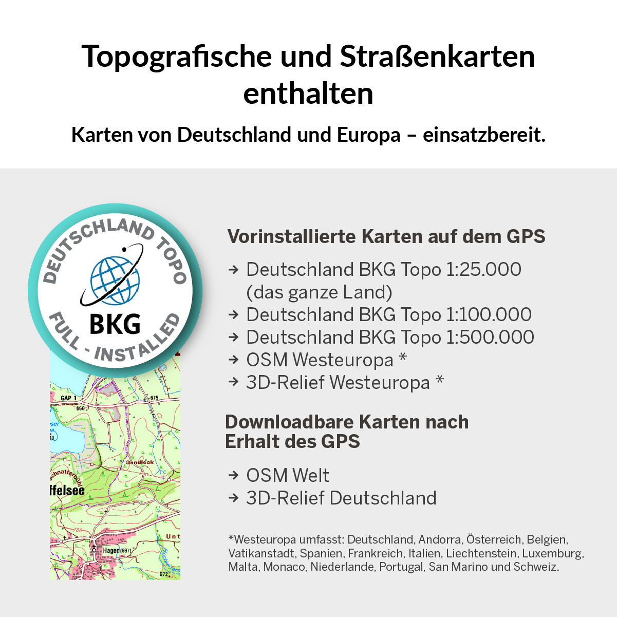 GPS Terra (64 GB) + Karte Deutschland BKG Topo 1:25000 TwoNav 2/7