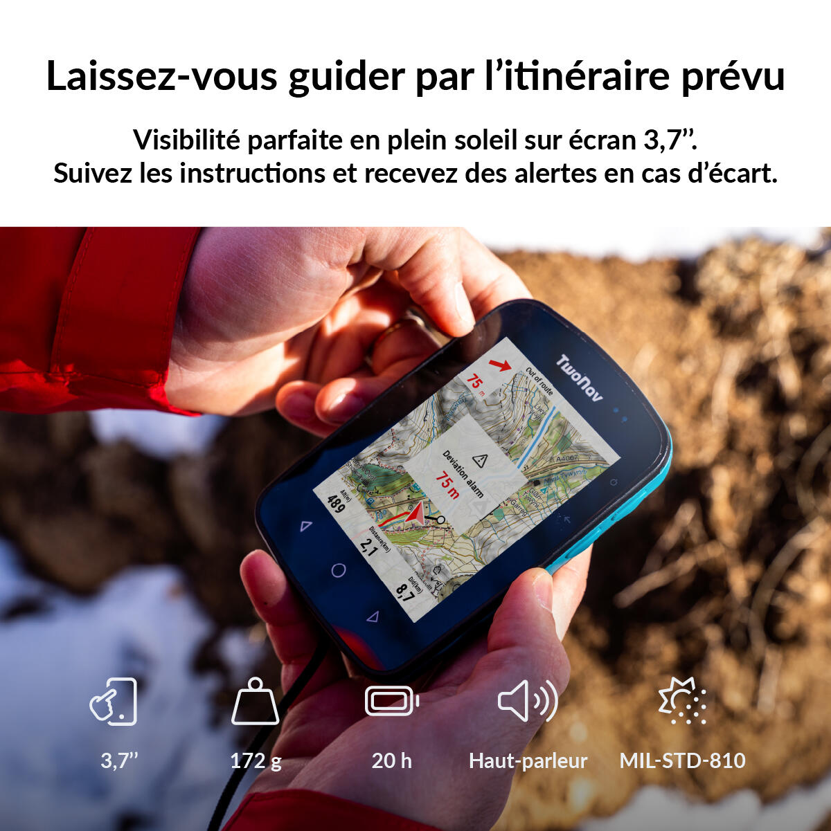 GPS Terra (64 Go) + Carte France IGN Top25 TwoNav 5/7