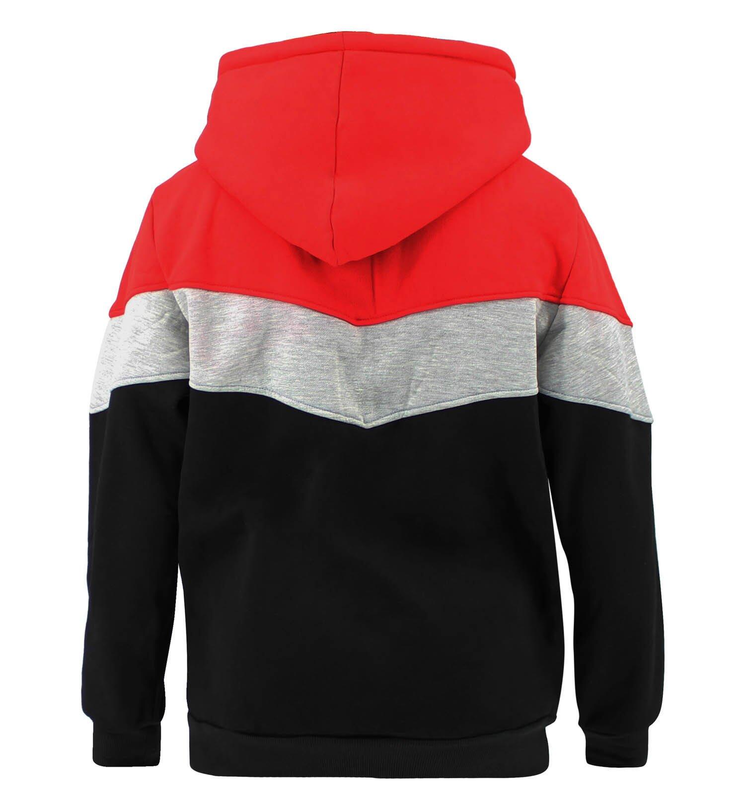 Hoodie Legend tricolore dames/heren Rood fleece Fitness en Hardlopen 3/5