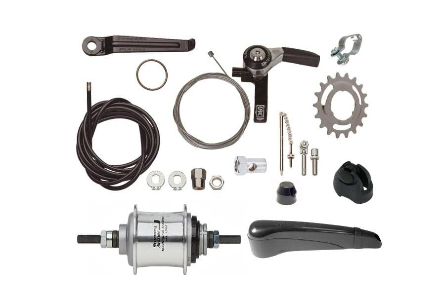 Sturmey Archer S‑RF3 3‑Gang Nabenschaltung - 36 Loch - Silber. 2/2