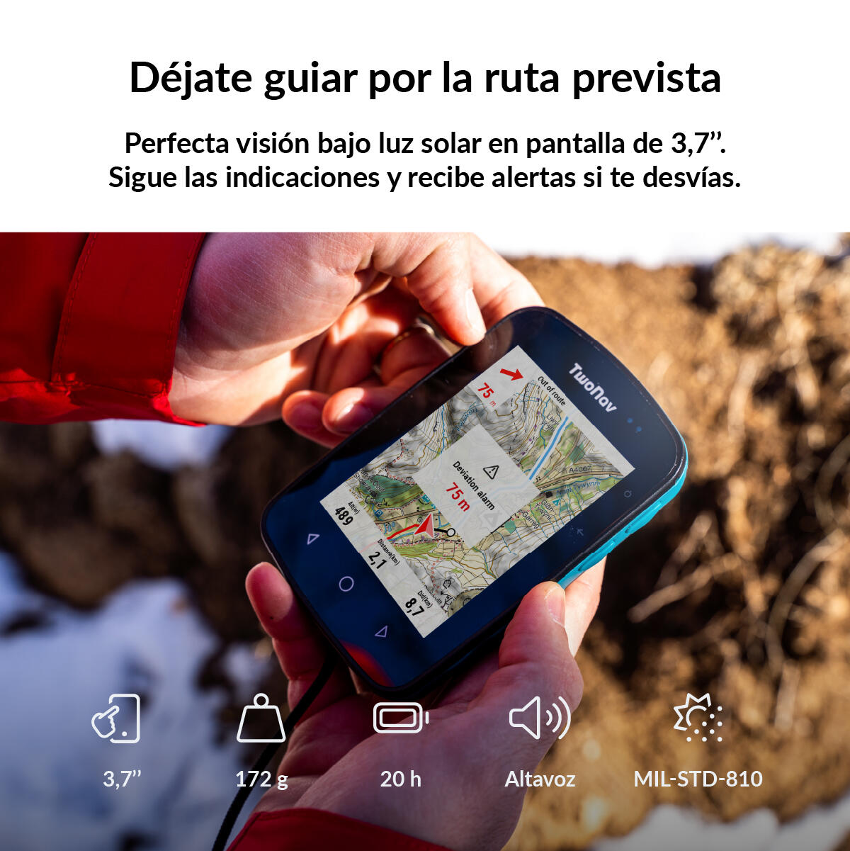 GPS Terra (64 GB) + Mapa España IGN Topo 1:25000 TwoNav 5/7