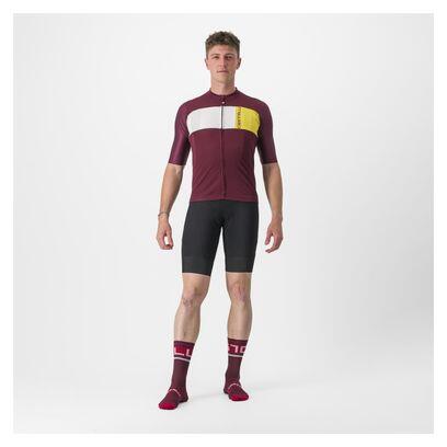 Castelli Prologo 7 Korte Mouwen Fietsshirt – Bordeaux 5/5