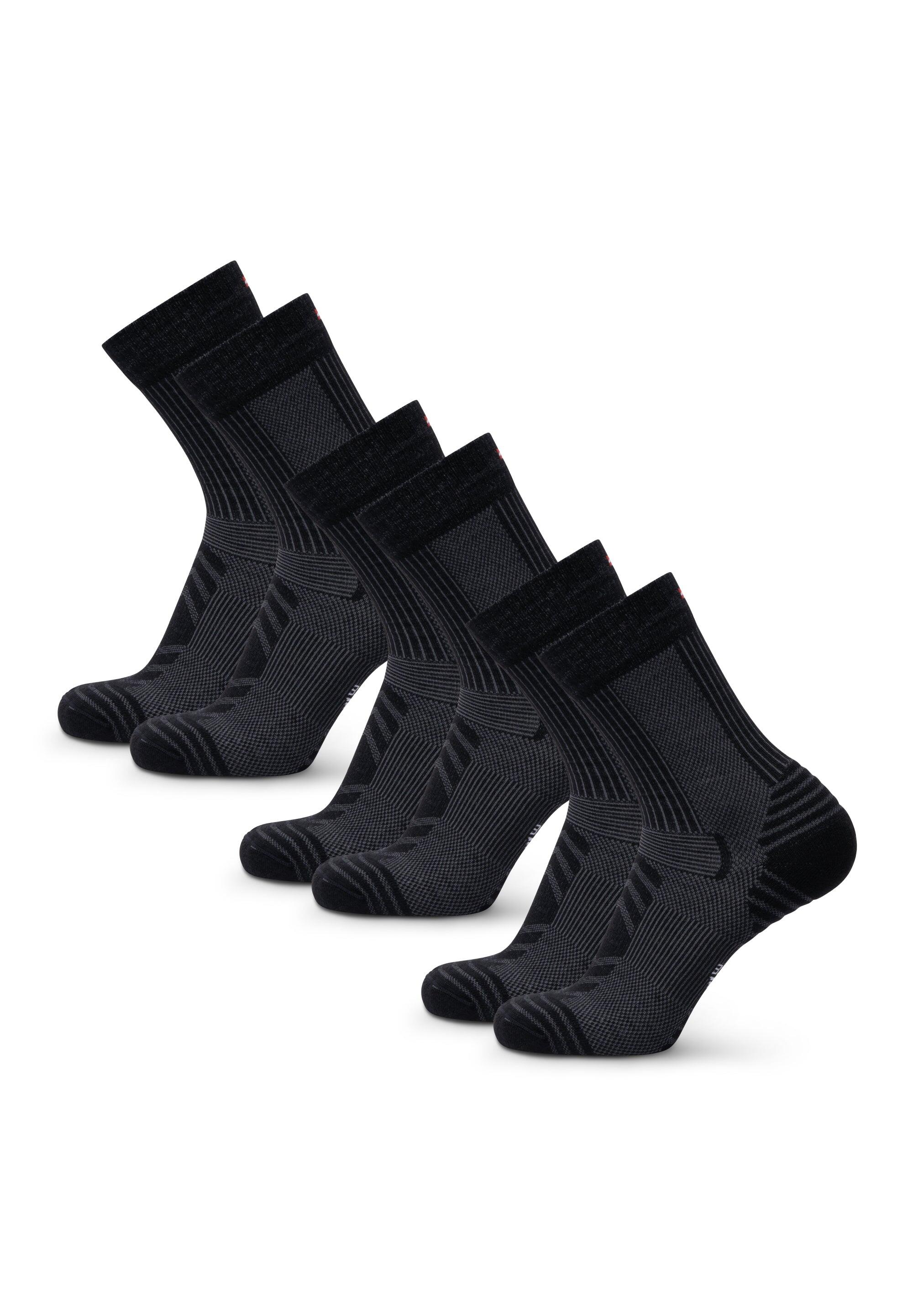 Calcetines de senderismo 3 pares Ligeros de Lana Merino Transpirables y Cálidos 3/5