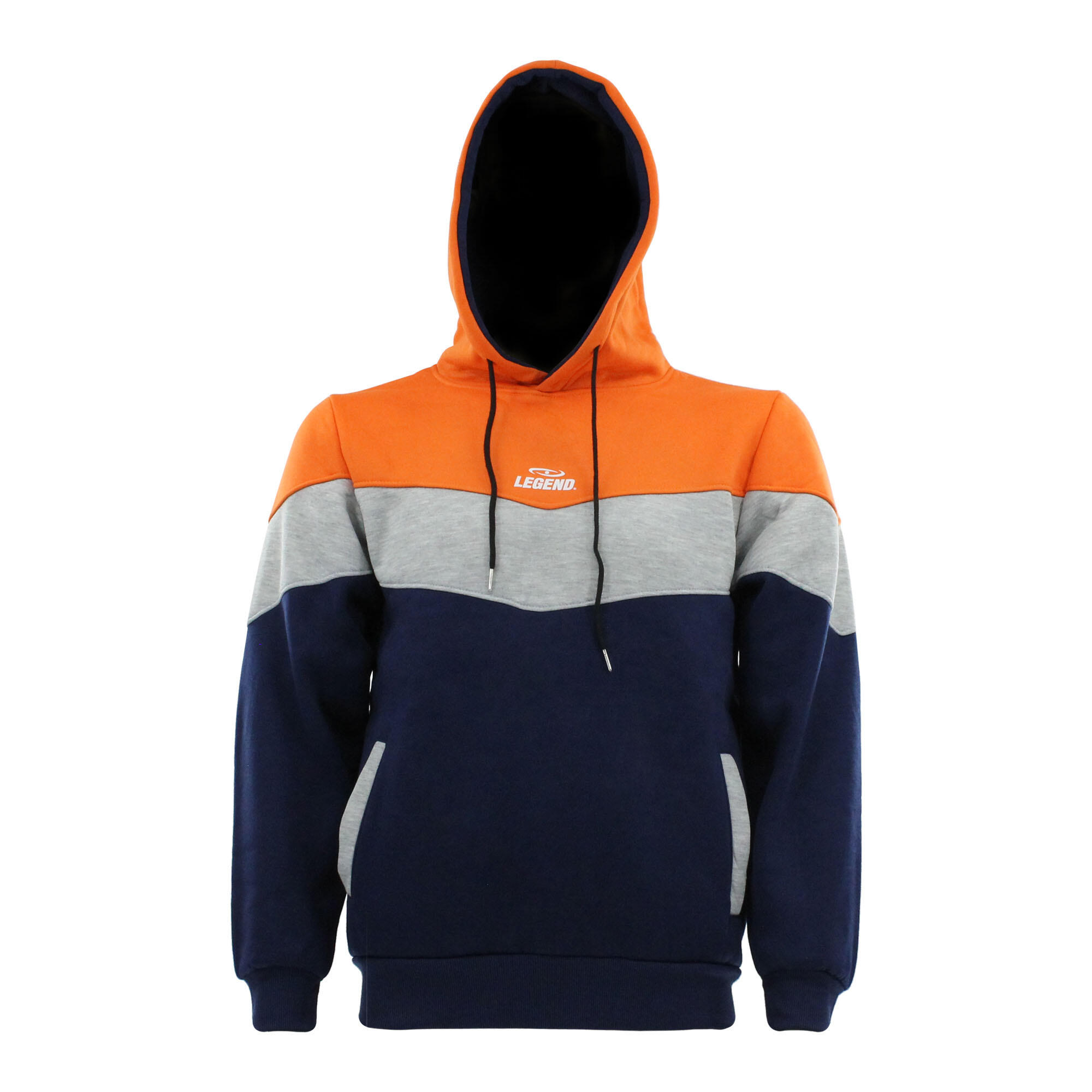 Hoodie Legend tricolore dames/heren Oranje fleece Fitness en Hardlopen 2/5