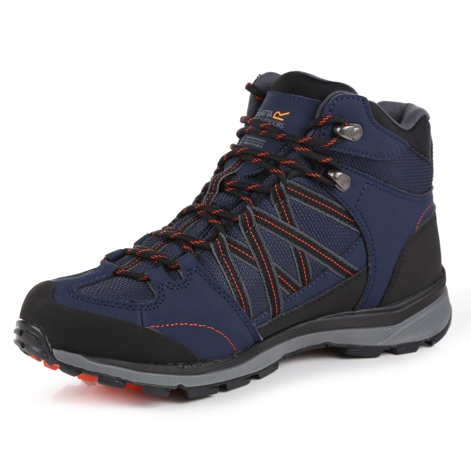 Samaris II Men's Hiking Boots - Navy/Orange 4/5