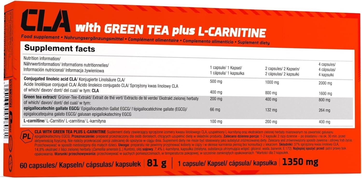 Olimp CLA & Green Tea + L‑Carnitina — 60 capsule (Sport Edition) 3/5
