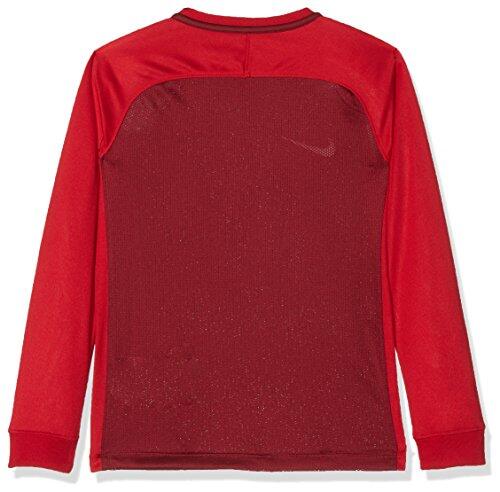 Maillot de football Nike pour enfants - Manches longues, Rouge/Blanc 2/2