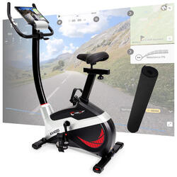 Vélo d'appartement - 24 niveaux de résistance - 150 kg - tapis inclus AX 4000