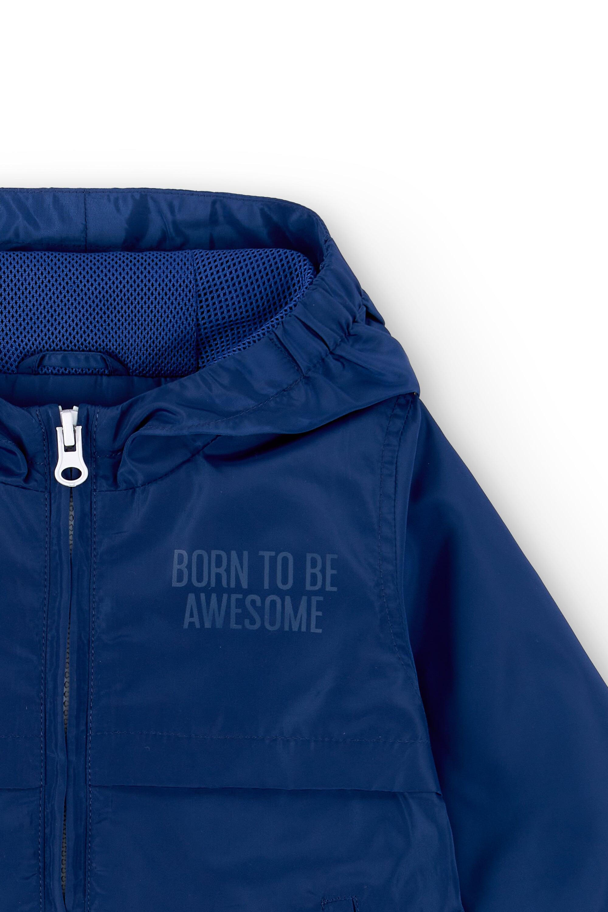 Parka azul marinho para bebê | Com 2/4