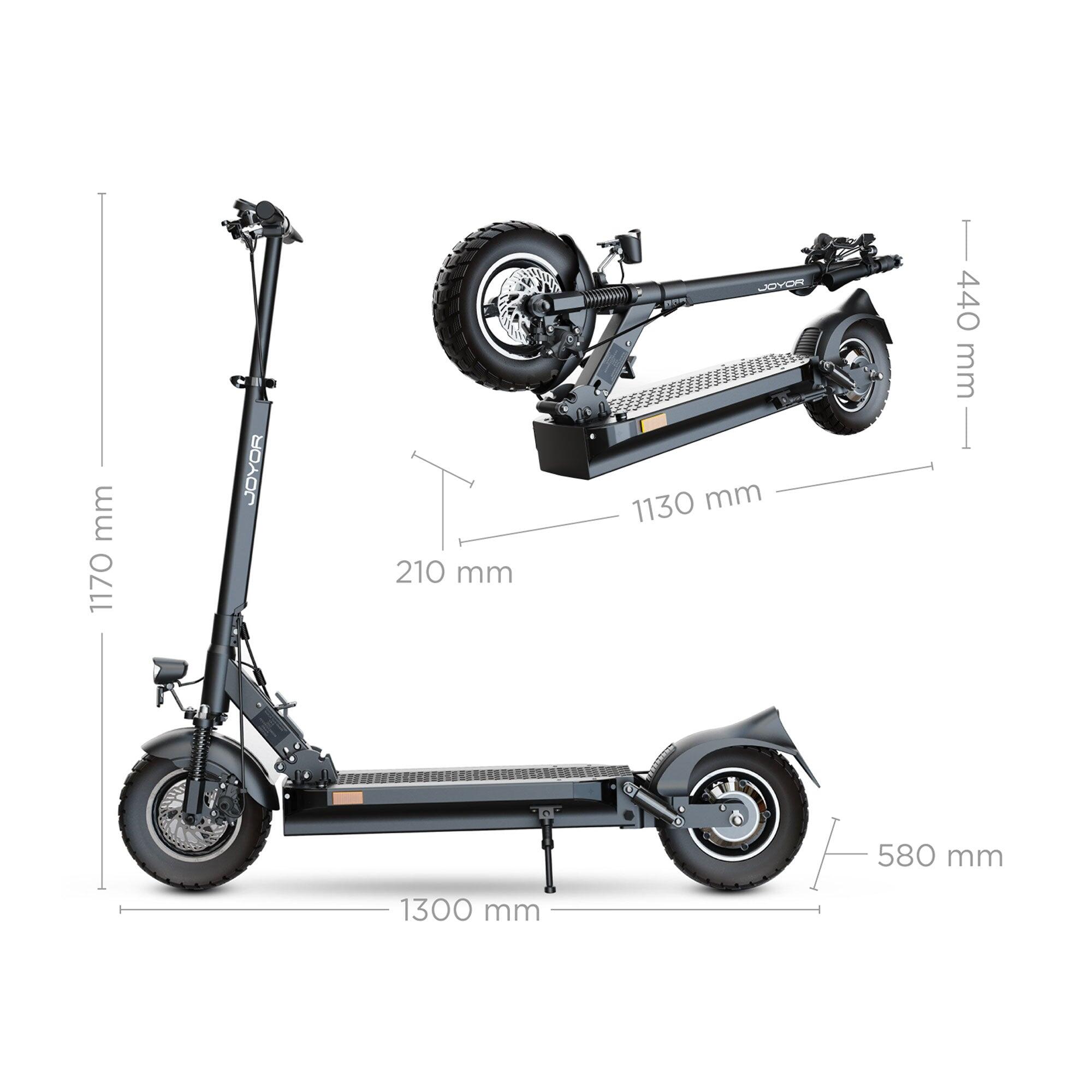 Joyor Y8S ABE Elektrische Scooter Zwart + Helm 3/7