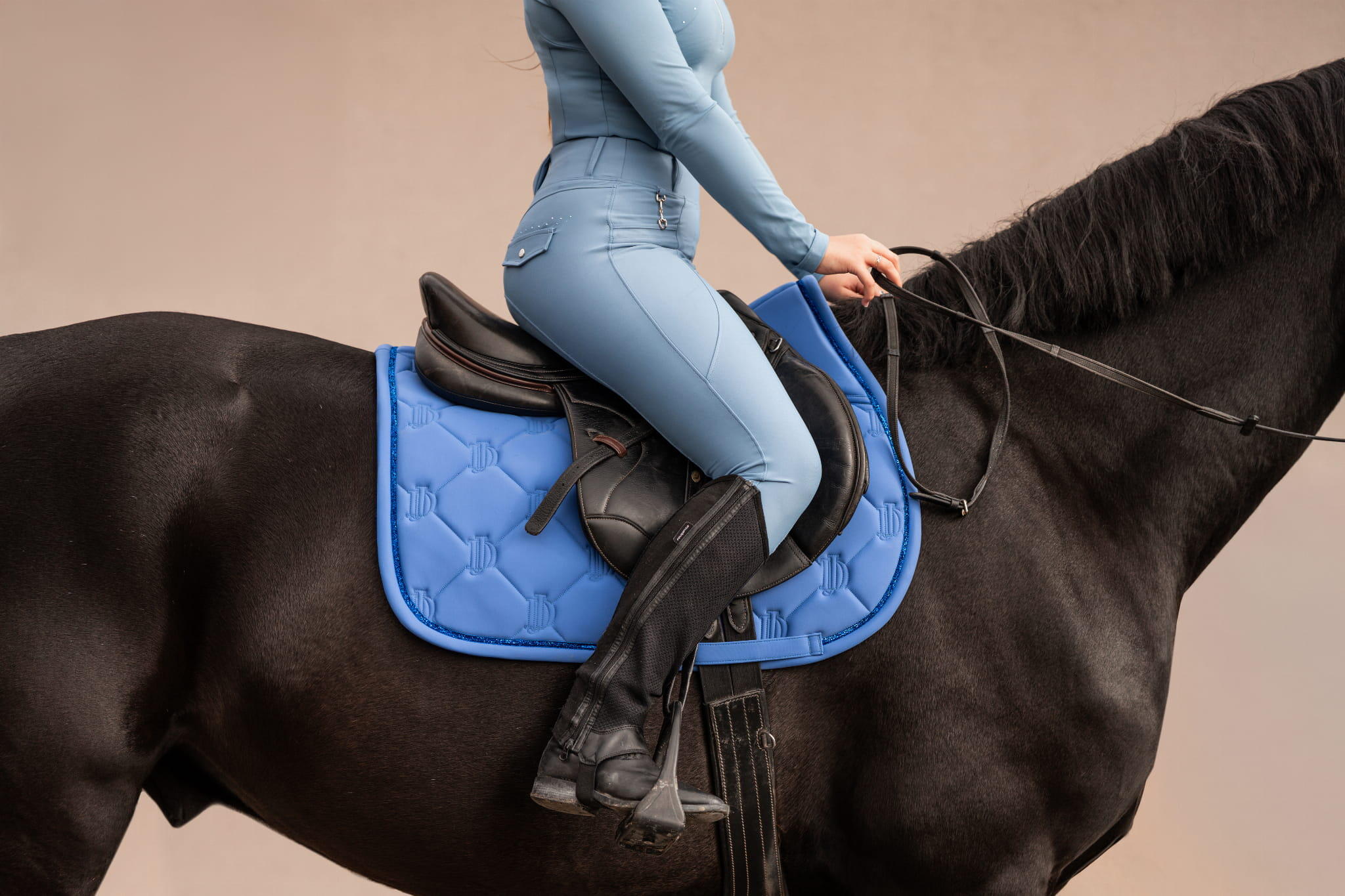 Legginsy jeździeckie JD ATTACK Vanessa kolor Royal Blue 2/2