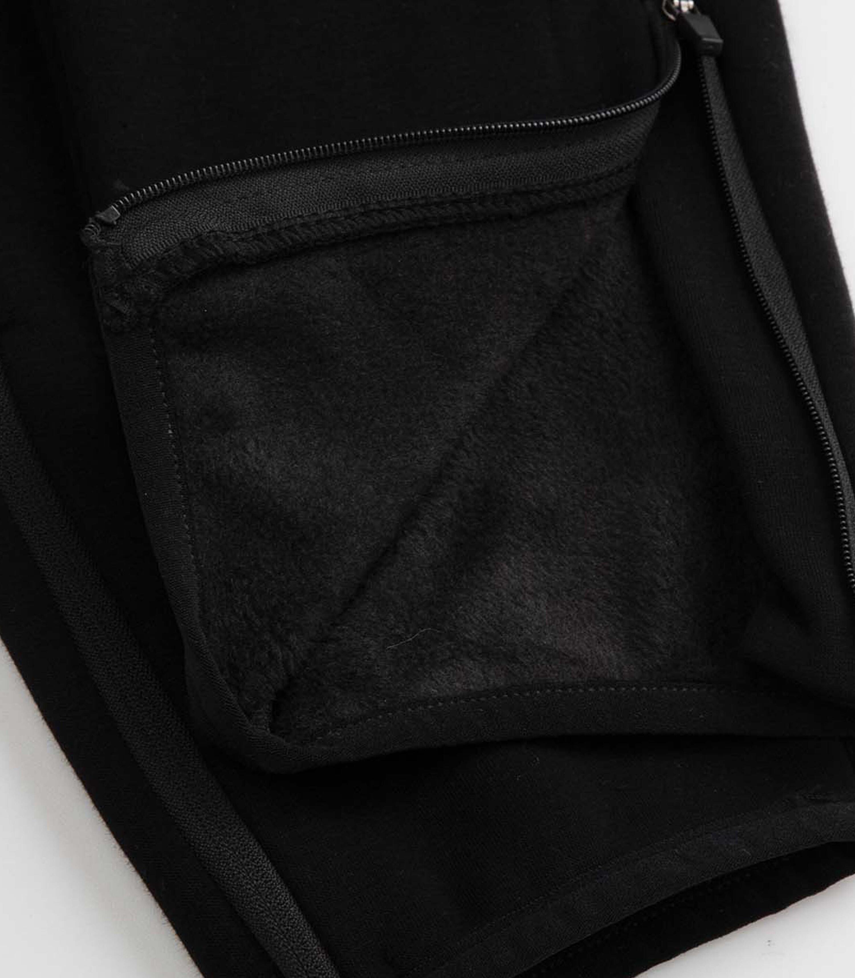 Joggingbroek fleece voor wandel kinderen ZL5 zwart 4/5