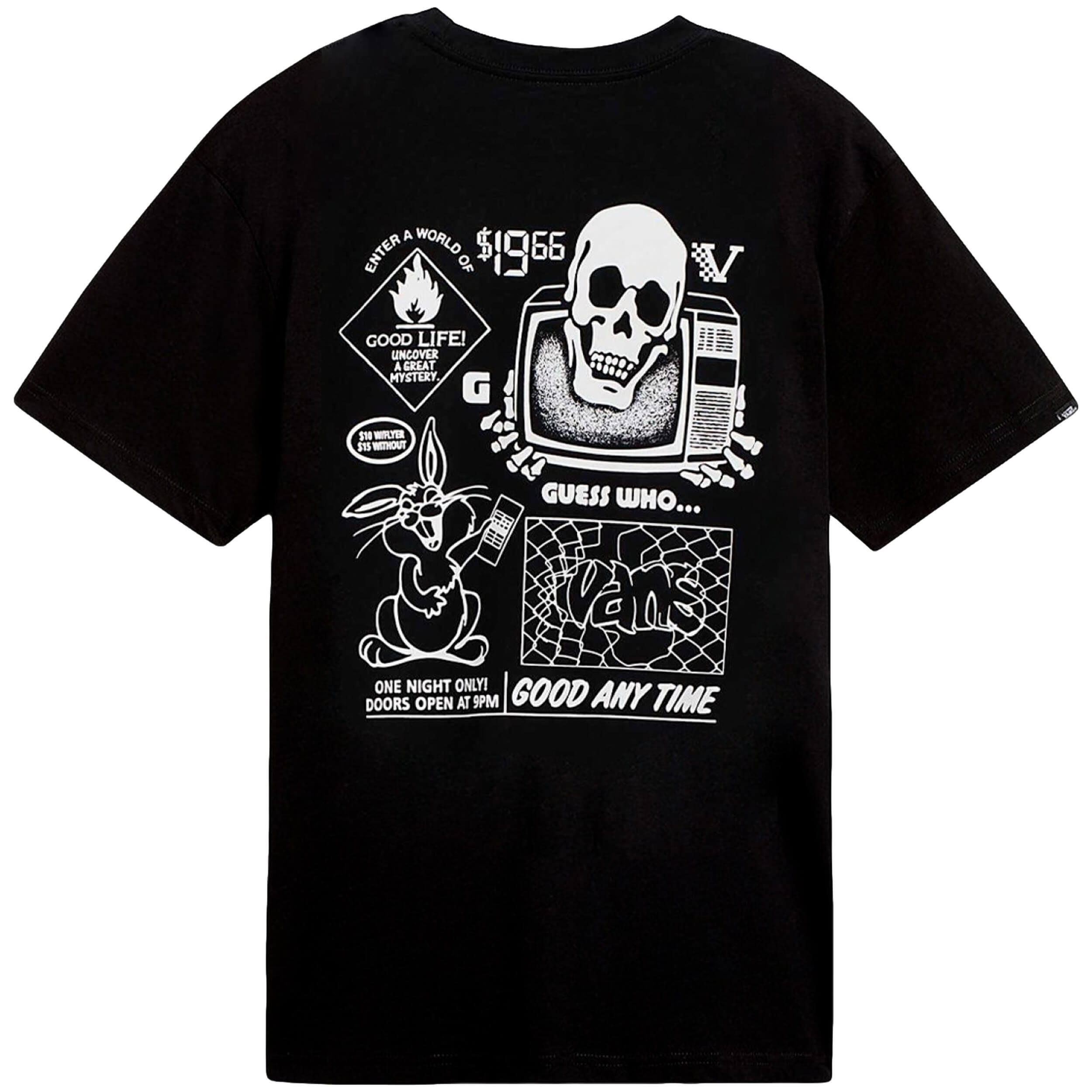 T-shirt Vans modelo VN000JC2BLK1 para crianças unissex 5/5
