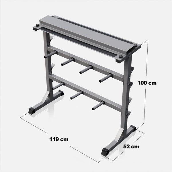 Rack di stoccaggio GORILLA SPORTS in acciaio 120x50x96 cm nero/grigio 2/7