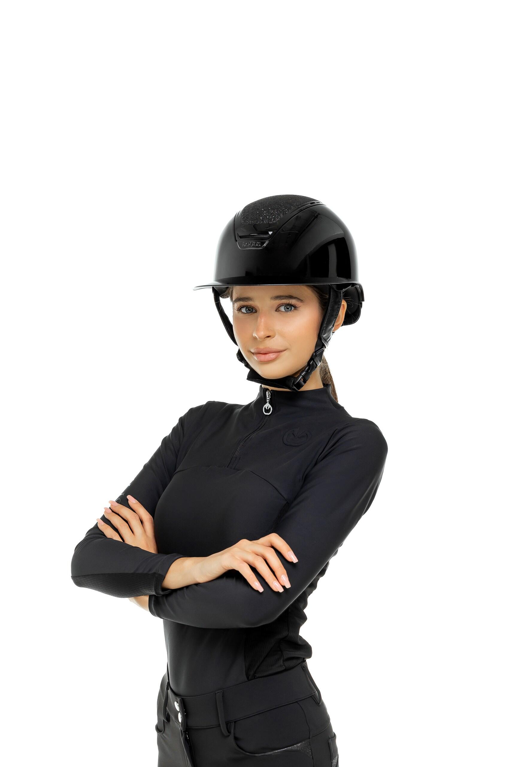 Kask jeździecki Diamond Touch szeroki daszek 3/4