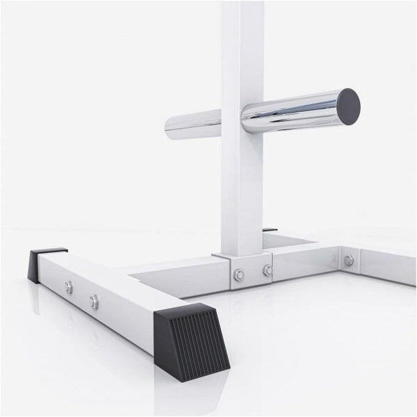 Rack porta dischi Gorilla Sports in acciaio per bilancieri olimpici, 6 supporti 5/7