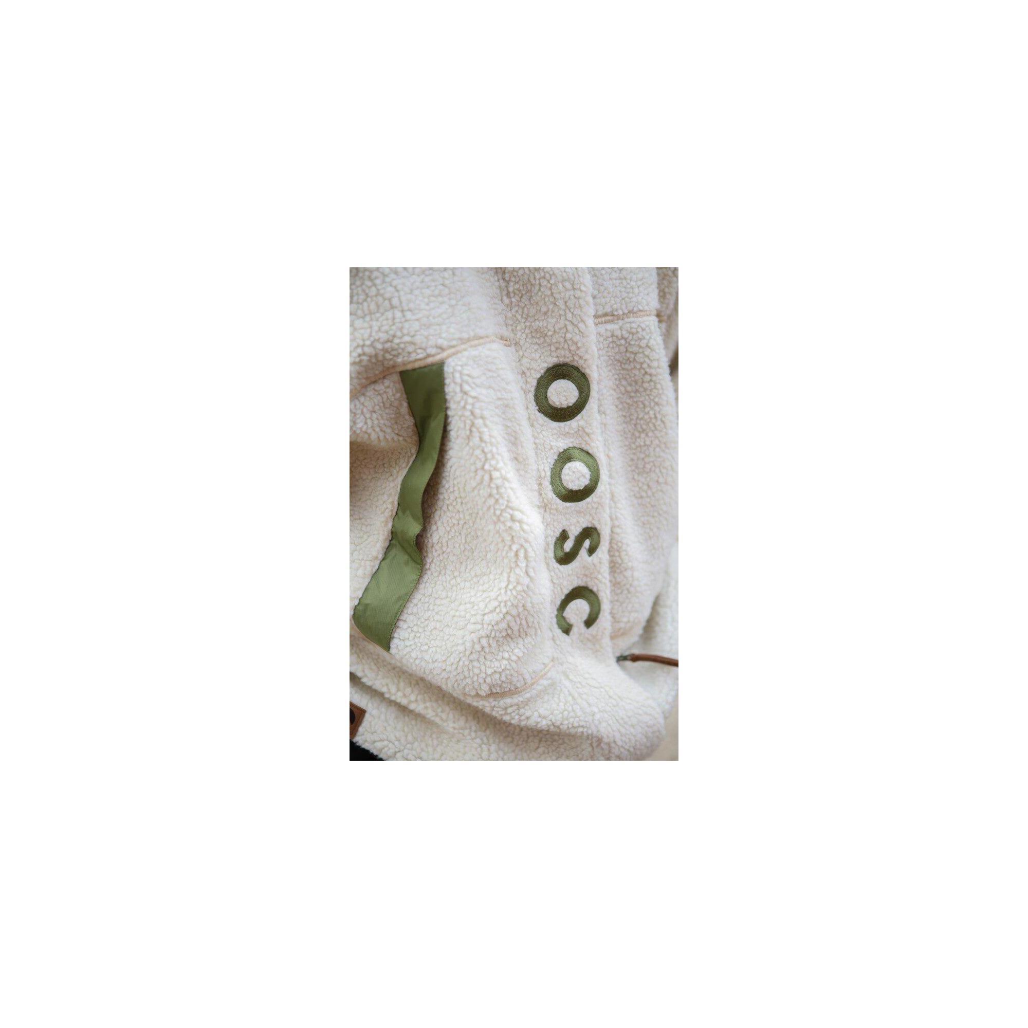 Sherpa Fleece Jacket Cream / Khaki