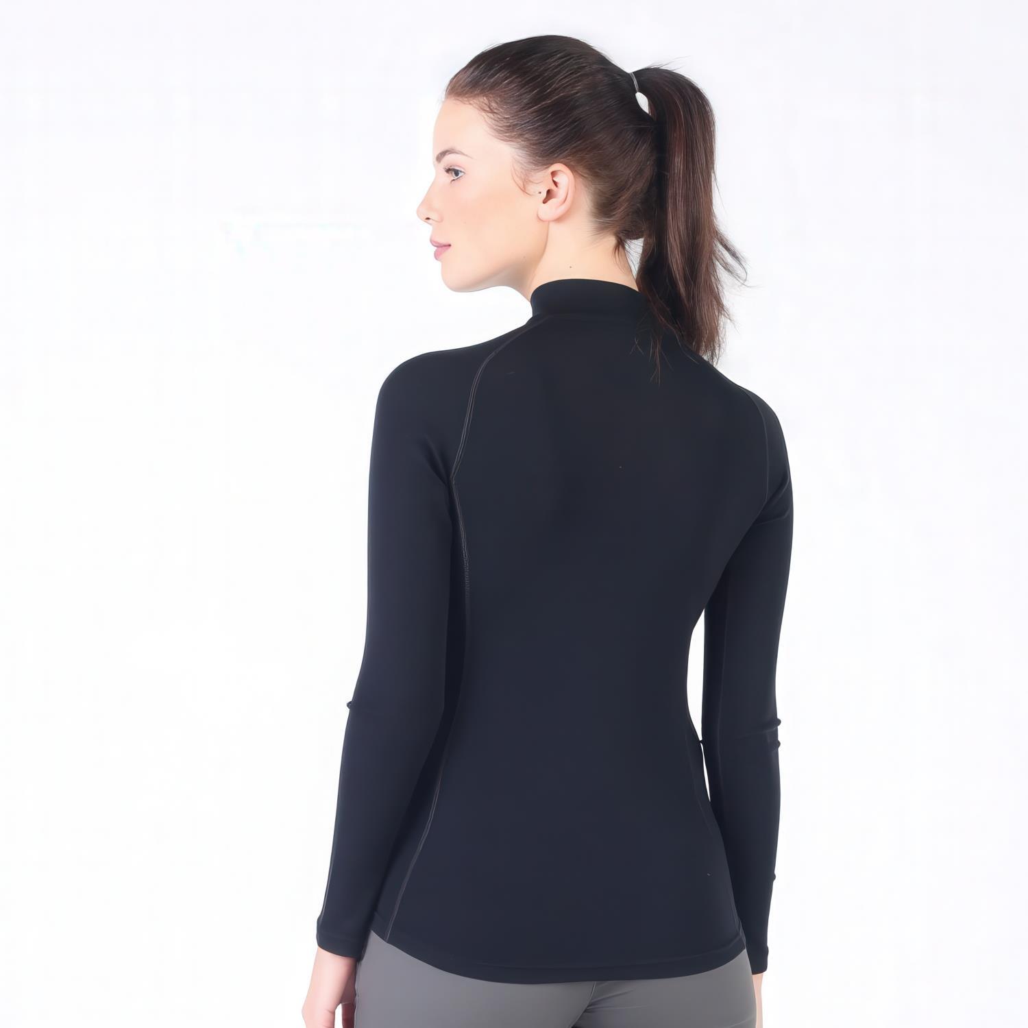 Vega - damska koszulka 100% merino wełna 195 g/m² z zamkiem YKK 4/5