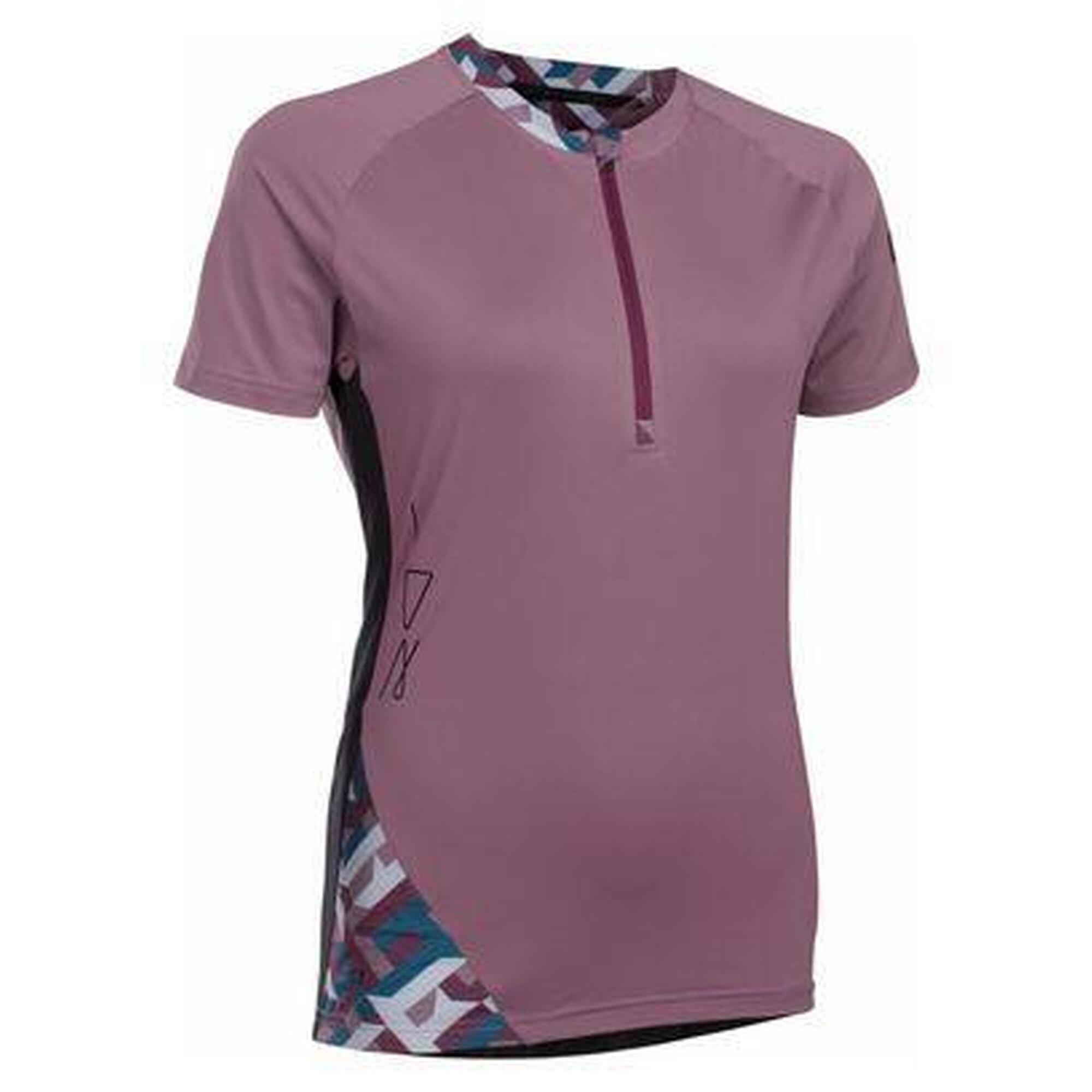 Ion - T-shirt Manches Courtes Femme Demi-zip Ion Traze Rose - Maillot Manches Longues - Rose|vert - 36 Xs - Decathlon