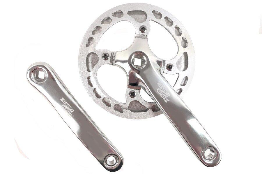 STURMEY ARCHER Guarnitura Sturmey Archer 44 denti Argento con protezione catena