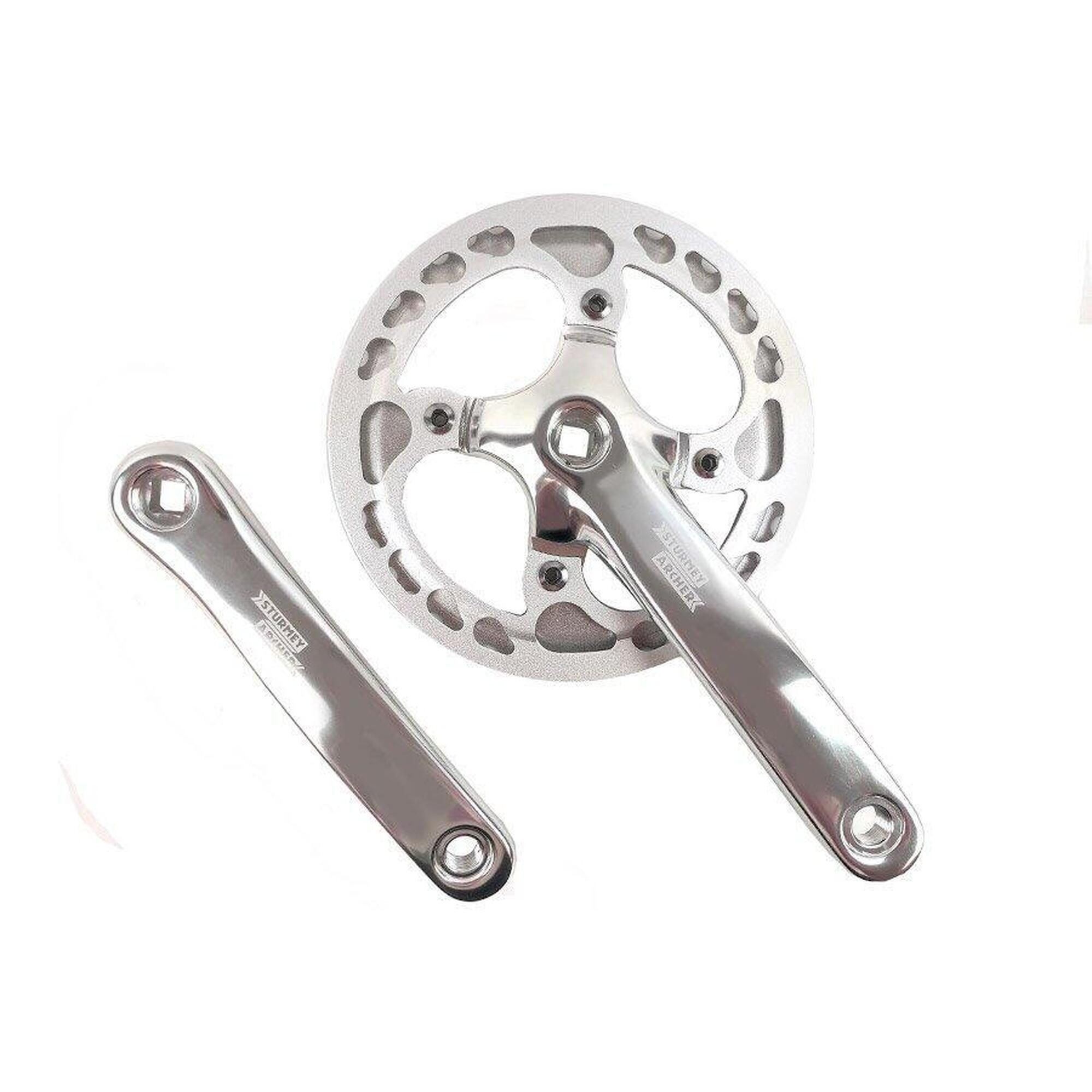 Sturmey Archer - Plateau Et Manivelle Sturmey Archer 44 Dents Argent Avec Protège-chaîne - Pédalier - Gris - 170cm - Decathlon