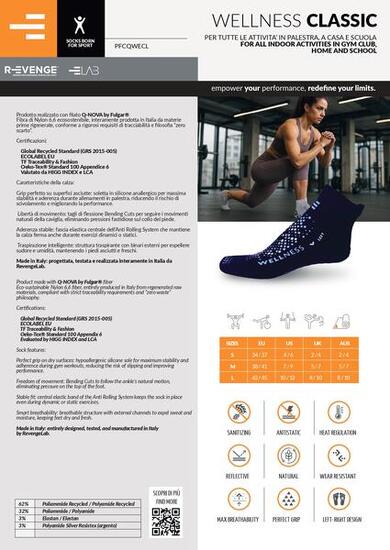 Chaussette Wellness Noir/Vert, pour toutes les activités en salle de sport.