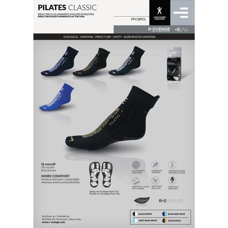 Kit 4 șosete Pilates Classic, câte una pe culoare, la prețul a 3