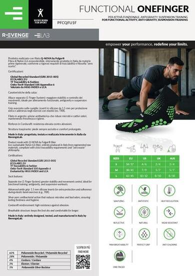 Chaussette Functional Noir/Vert, idéale pour les activités fonctionnelles.