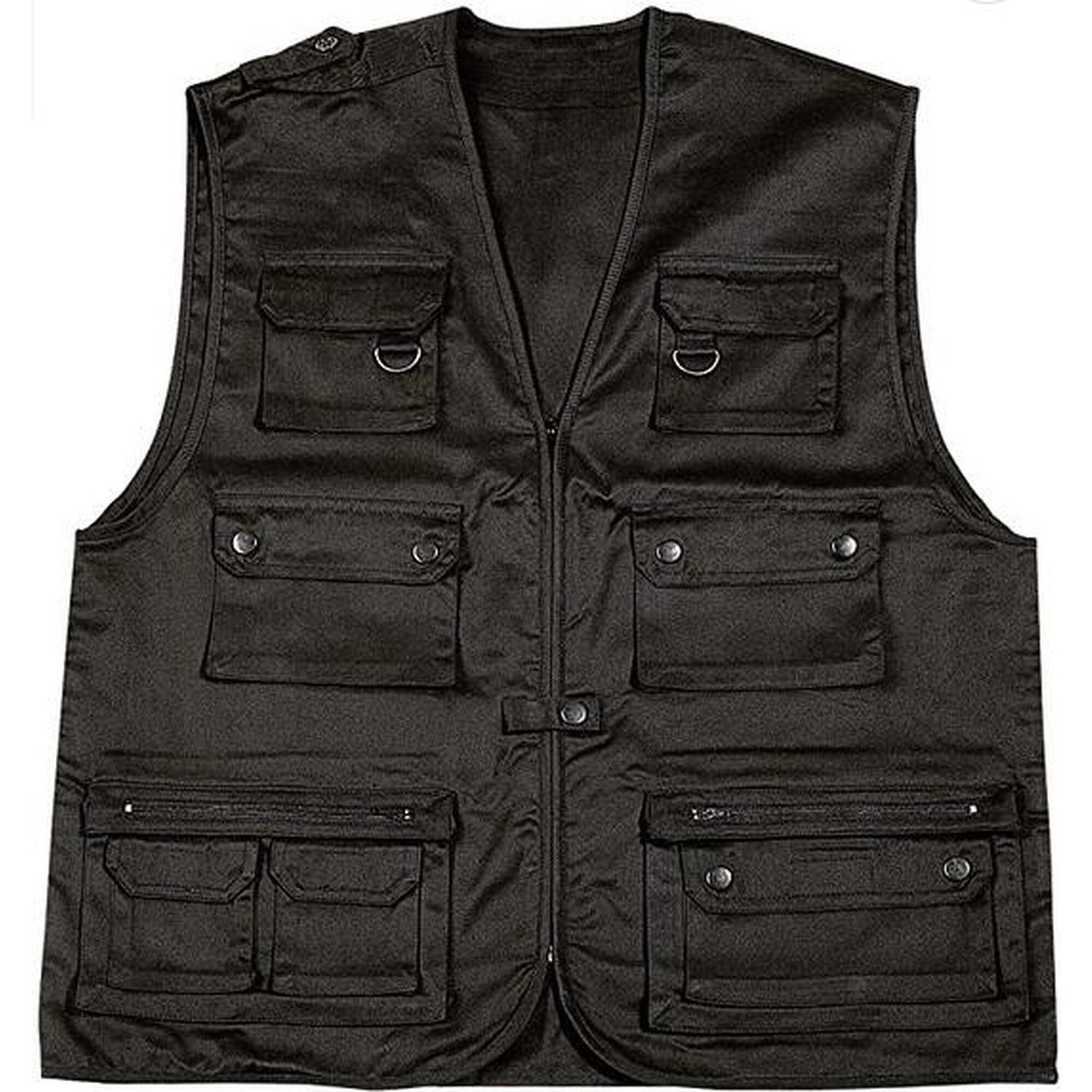 Mil-tec - Gilet De Pêche Multi-poches Noir - Mil-tec - Gilet Sans Manche - Noir - 58 4xl - Decathlon