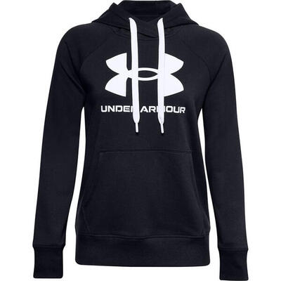 Dames rival fleece hoodie (zwart)