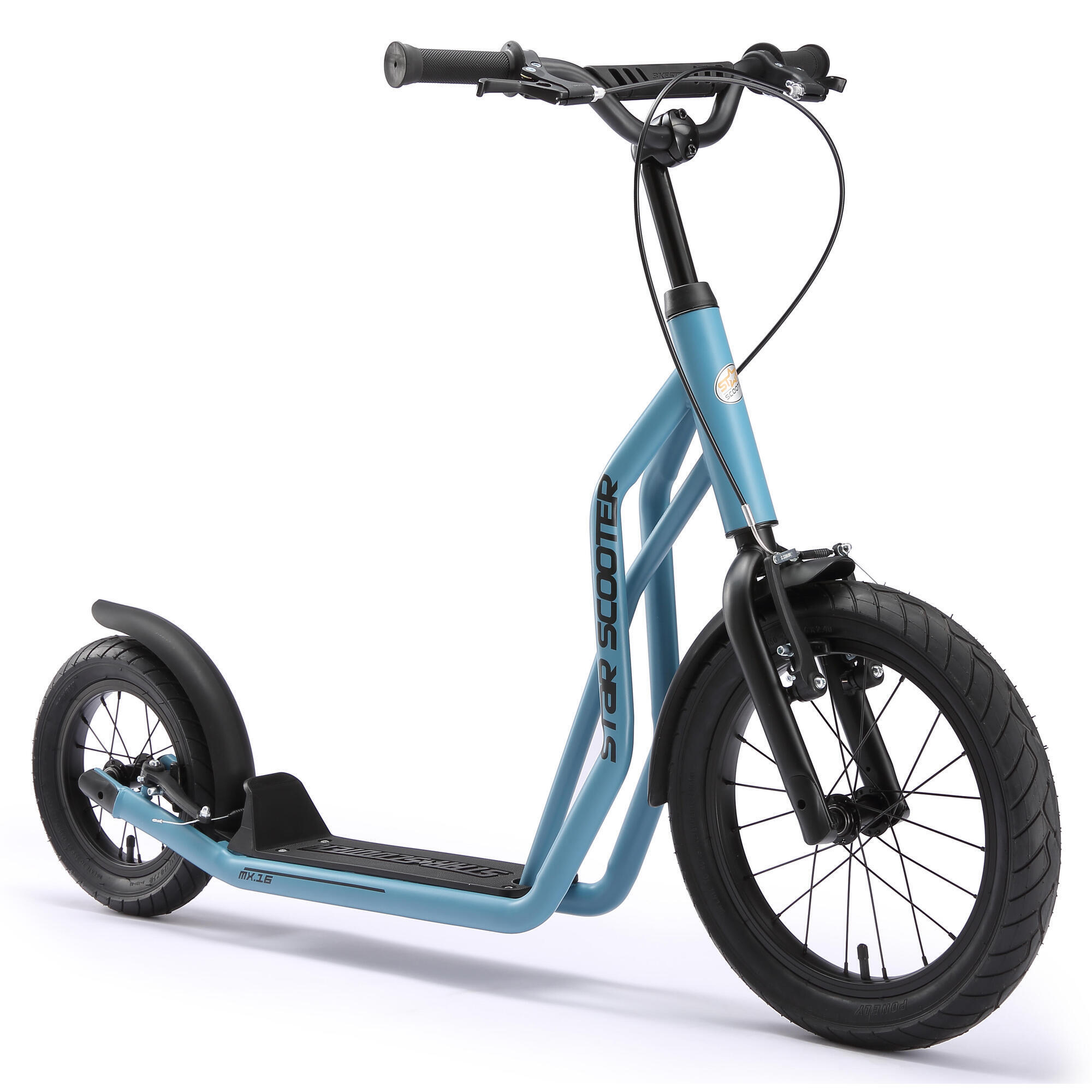 Star Scooter - Trottinette Grandes Roues 16", Pour Enfants De 8 Ans, Pneus Gonflables, Mixed - Trottinette - Bleu - Taille Unique - Decathlon