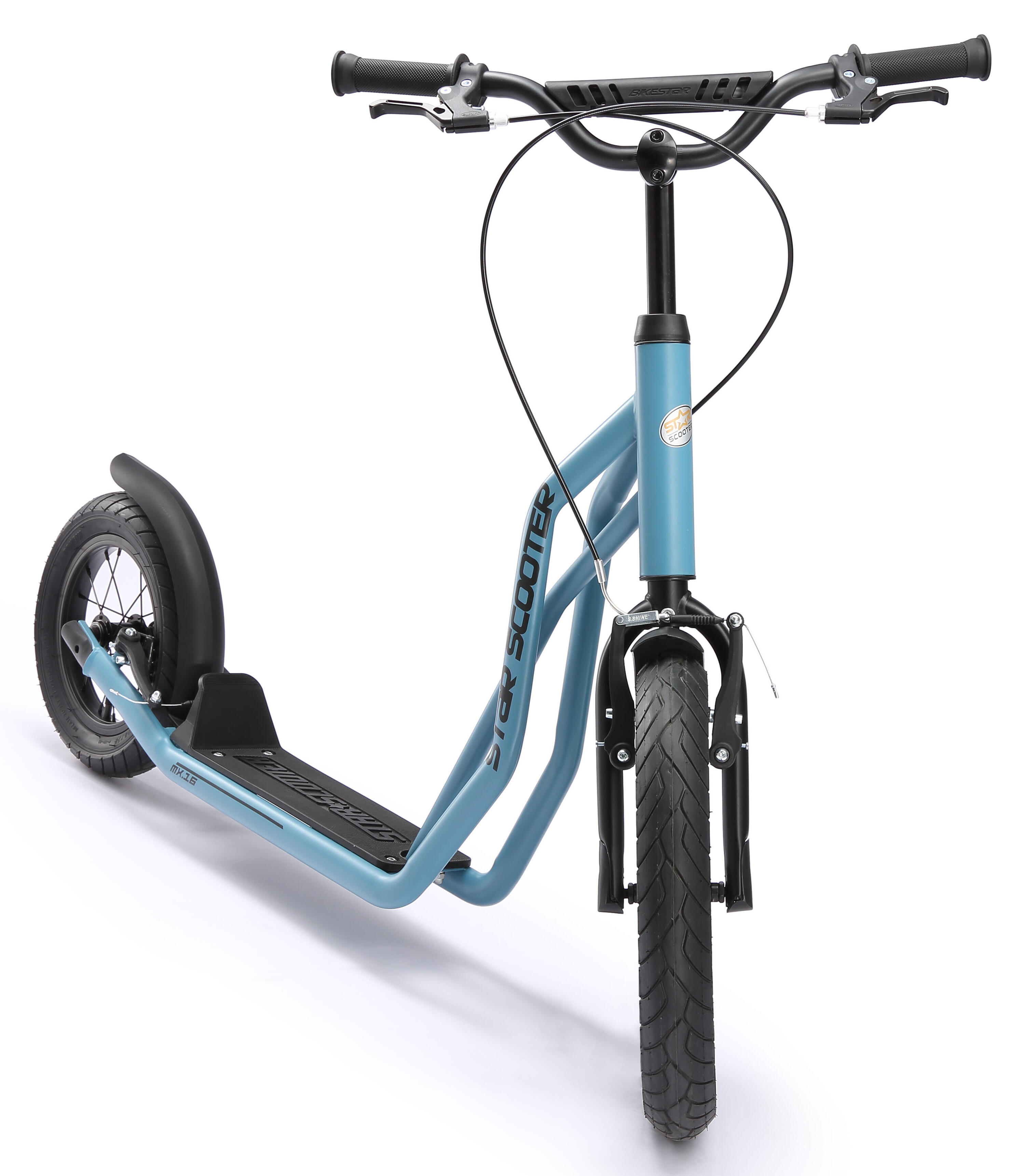 Monopattino con grandi ruote 16", per bambini 8 anni, pneumatici ad aria, Mixed 6/7