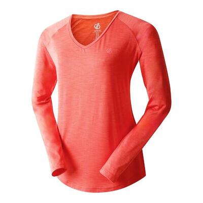 T shirts overhemden dames - dare2b discernible tee long w - peach bloom