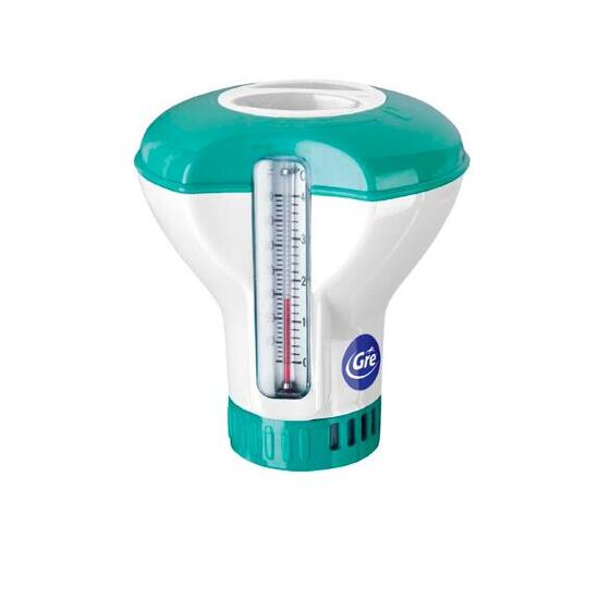 Schwimmender Spender mit eingebautem Thermometer 20 g Tabletten