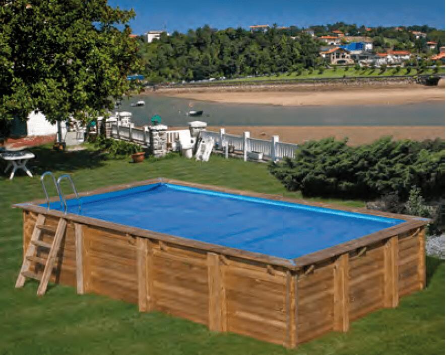 Cubierta ISOTERMICA piscina madera natural 345 x 170 cm 3/3