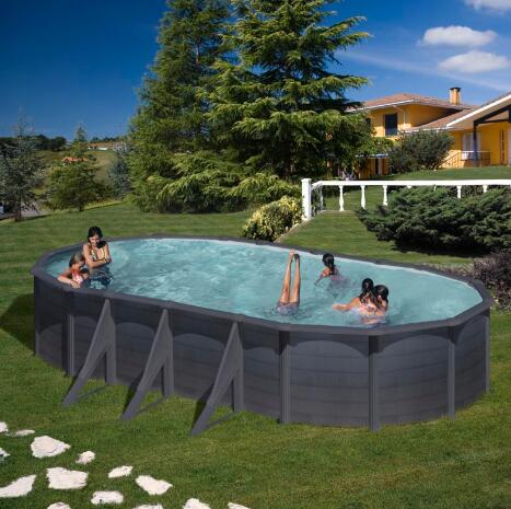 Piscina acero imitacion GRAFITO  Ø  300 x 120 2/5